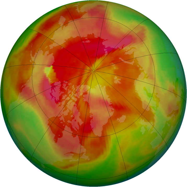 Arctic ozone map for 23 April 1982